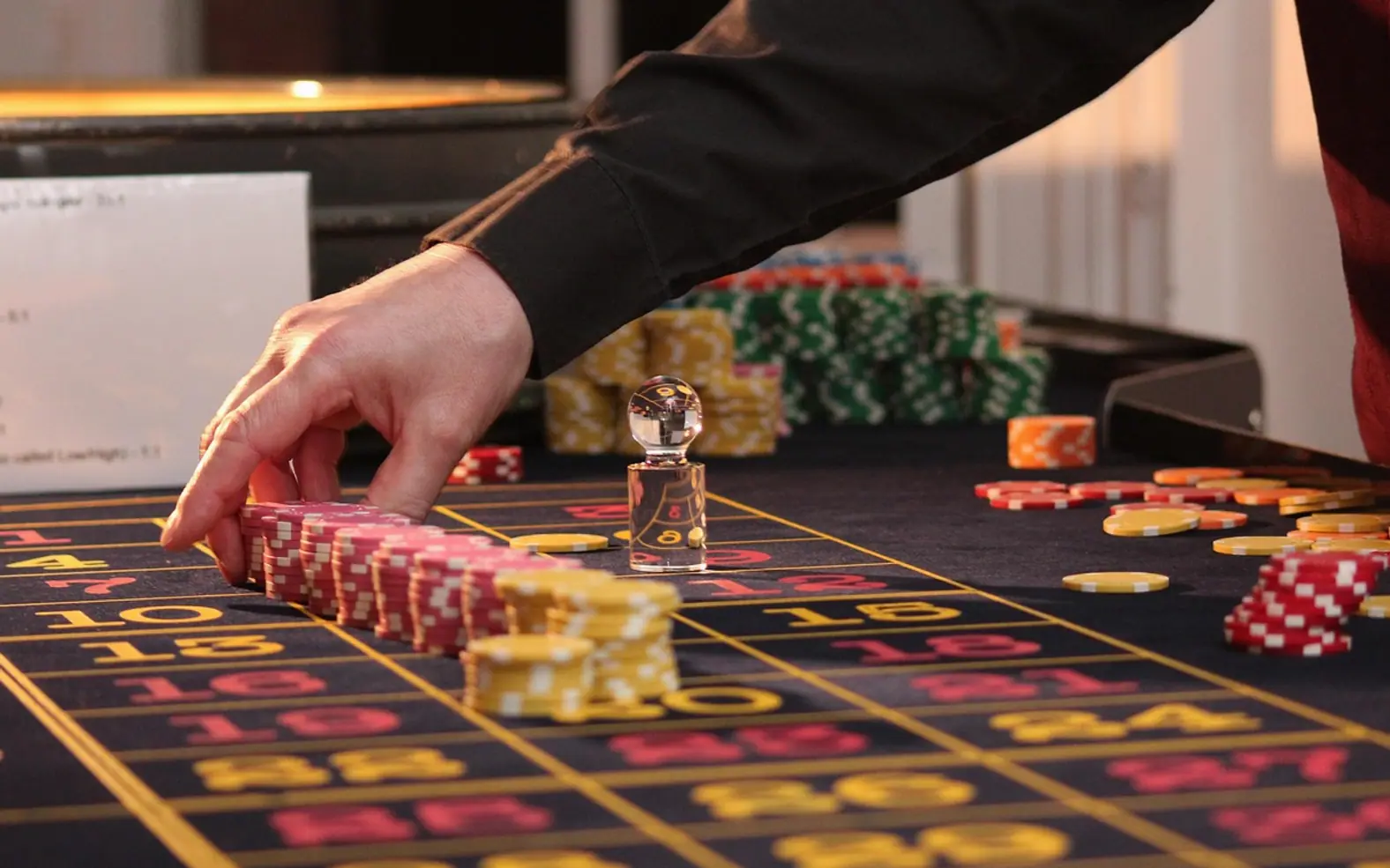 Roulette, table and chips